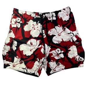 Arizona Jean Co. Floral Swim Trunks Cargo Pockets Beach‎ Shorts 2XL Boho Summer